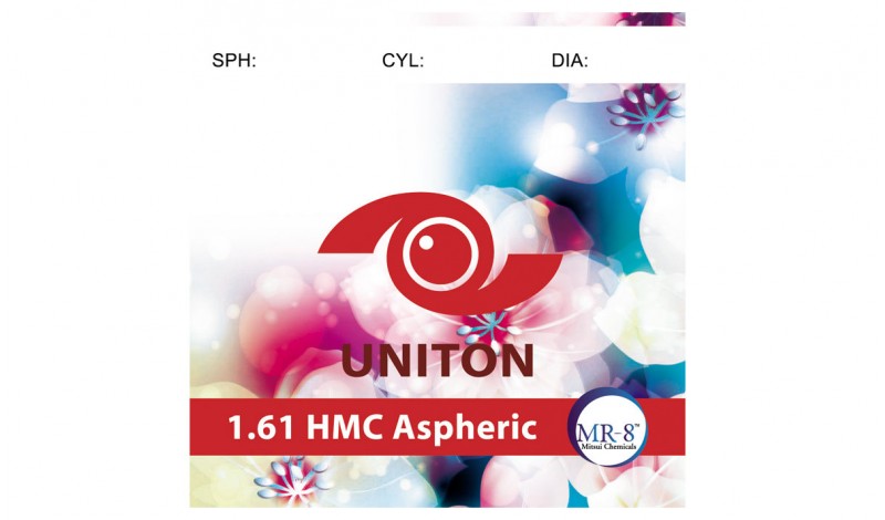 Полімерна асферична лінза UNITON HMC Ind. 1,61 ?75-65 (+0,0/+6,0) (-0,0/-10,00)