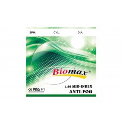 Полімерна лінза BIOMAX ANTI-FOG Ind. 1,56 ?73-70 (±0,0 / ±4,0)