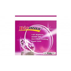 Полімерна асферична лінза Biomax UV400 EMI HMC Ind. 1,61 ?65 (+6,5/+10,0)
