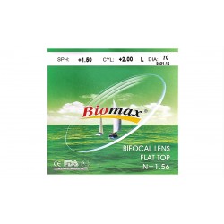 Полімерна біфокальна лінза BIOLIFE HMC+EMI Ind. 1,56 ?70 (+0.0 +3.0 Add +0.0 +3.0)