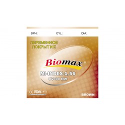 Полімерна лінза BIOMAX із захисним покриттям EMI. (Дігресія коричн.) Ind. 1,56 ?70-65 (±0,0 / ±6,0)