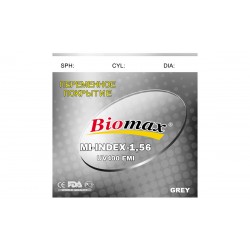 Полімерна лінза BIOMAX із захисним покриттям EMI. (Дигресія сіра) Ind. 1,56 ?70-65 (±0,0 / ±6,0; -8,0)