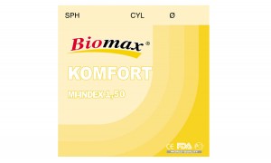 Полімерна лінза BIOMAX антифара з покриттям антитантибліку. Ind 1,56 ?70 (±0,0 / ±6,0)