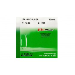 Полімерна лінза BIOMAX HI-MAX Super Ind. 1,56 ?80 (+0,0 / +4,0)